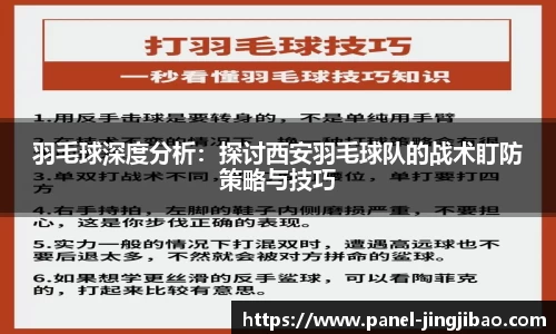 羽毛球深度分析：探讨西安羽毛球队的战术盯防策略与技巧